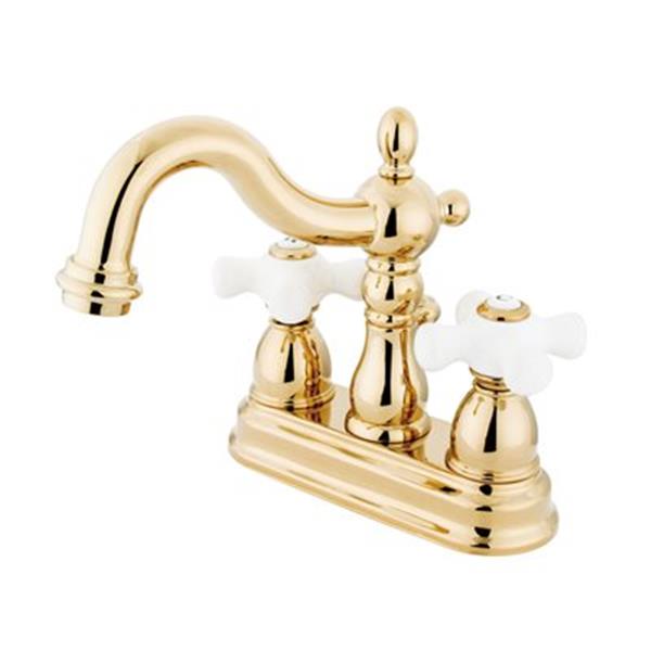 Elements of Design New Orleans 6.31-in Polished Brass Centerset Faucet