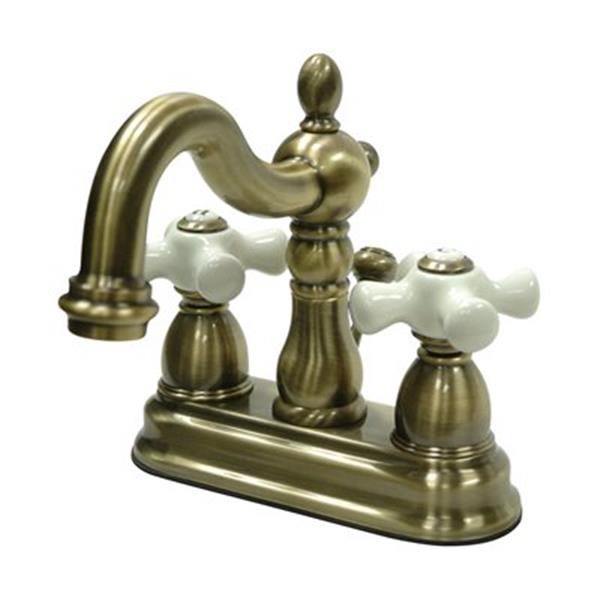 Elements of Design Heritage 4.75-in Vintage Brass Centerset Faucet