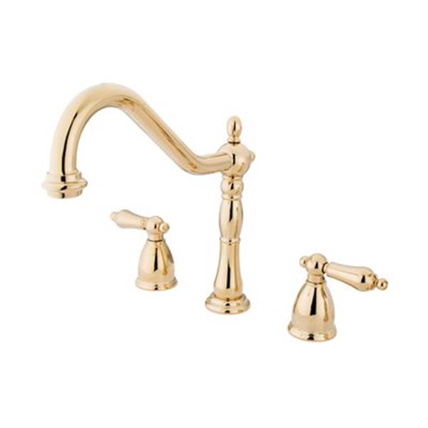 Elements of Design New Orleans Adjustable Polished Brass Kitchen Faucet ...