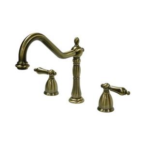 Elements of Design New Orleans Adjustable Antique Vintage Brass Kitchen Faucet