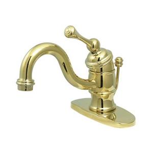 Elements of Design Hot Springs 3.12-in Polished Brass Single Handle Faucet