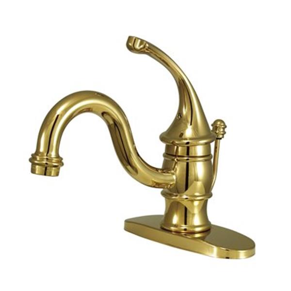 Elements of Design Georgian 7.25-in Polished Brass Single Hole Faucet
