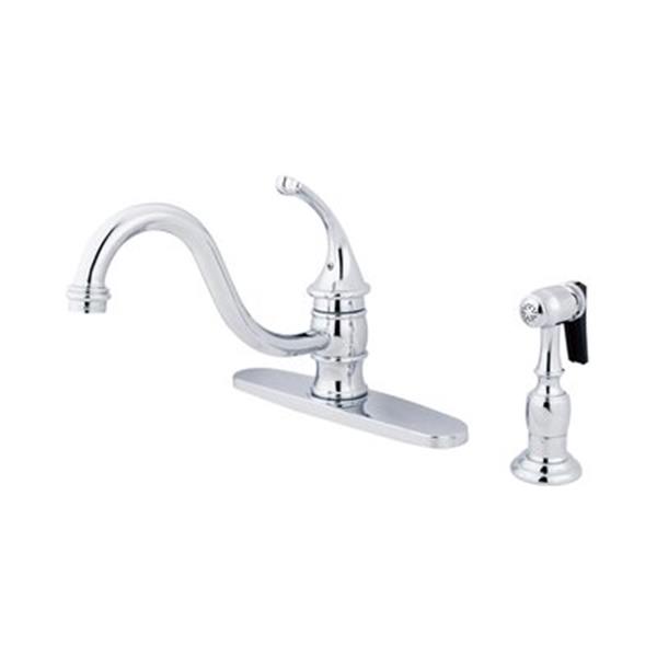 Elements of Design Georgian Chrome Kitchen Faucet With Sprayer