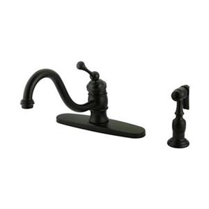 Elements of Design Hot Springs Buckingham Oil-Rubbed Bronze Kitchen Faucet With Sprayer