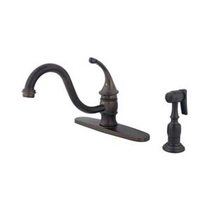 Elements of Design Georgian Oil-Rubbed Bronze Kitchen Faucet With Sprayer