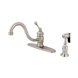 Elements of Design Hot Springs Buckingham Satin Nickel Kitchen Faucet With Sprayer