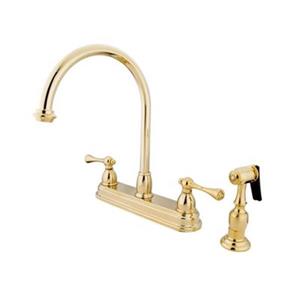 Elements of Design St. Louis Buckingham Polished Brass Kitchen Faucet