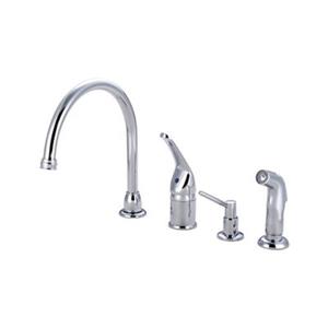 Elements of Design Single Handle Chrome Kitchen Faucet with Soap Dispenser