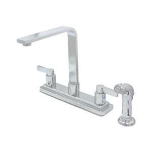 Elements of Design NuvoFusion Euro High Rise Spout Satin Chrome Kitchen Faucet