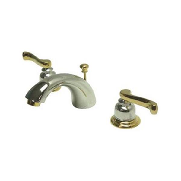 Elements of Design 3.5-in Chrome/Polished Brass Mini Widespread Faucet