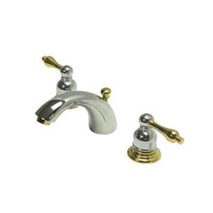 Elements of Design 3.5-in Chrome/Polished Brass Mini Widespread Faucet