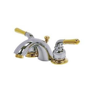 Elements of Design 3.5-in Chrome/Polished Brass Mini Widespread Faucet