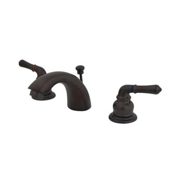 Elements Of Design 3 5 In Oil Rubbed Bronze Mini Widespread Faucet   330047983 MainImage 001 L 