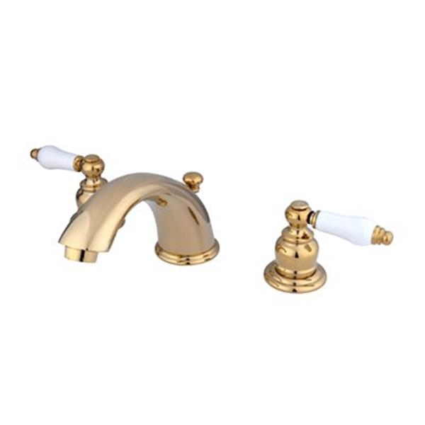 Elements of Design 2.75-in Polished Brass Widespread Faucet