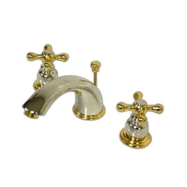 Elements of Design 2.75-in Chrome/Polished Brass Widespread Faucet