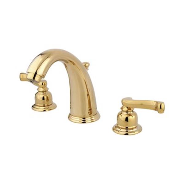 Elements of Design Magellan 4.5-in Polished Brass Twin Handle Widespread Faucet