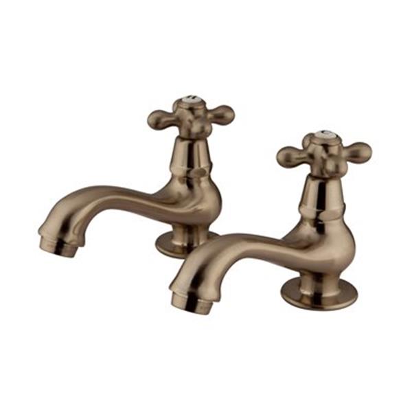 Elements of Design Herritage Collection Satin Nickel Comes Pairs Basin Faucet