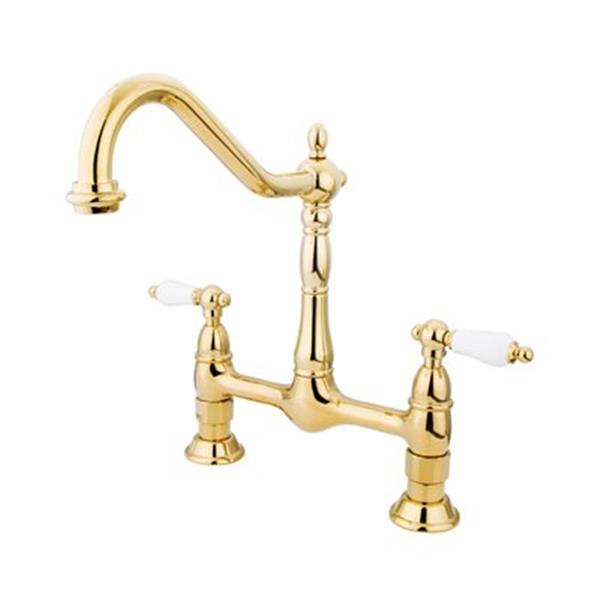 Elements of Design Polished Brass Kitchen Faucet