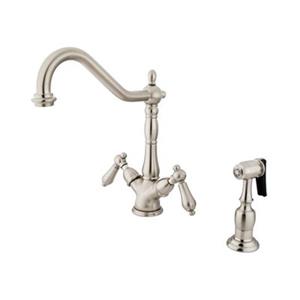 Elements of Design Satin Nickel Kitchen Faucet with Sprayer