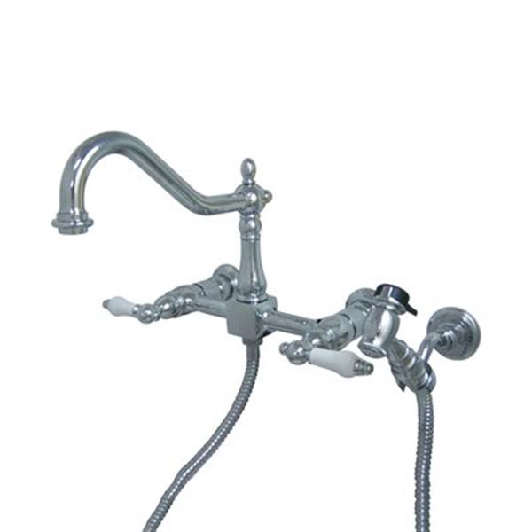 Elements of Design Wall Mounted Chrome Kitchen Faucet