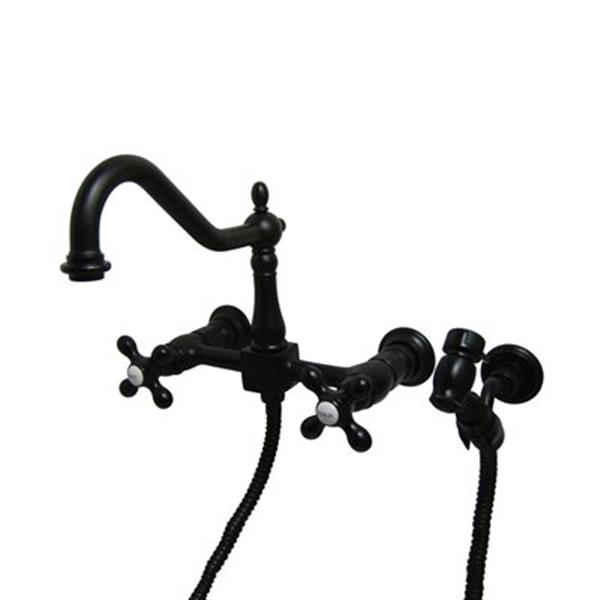 Elements Of Design Wall Mounted Oil Rubbed Bronze Kitchen Faucet   330048146 MainImage 001 L 