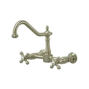 Elements of Design Wall Mounted Satin Nickel Kitchen Faucet