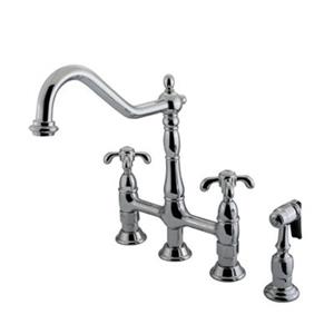 Elements of Design French Country Chrome Kitchen Faucet With Sprayer