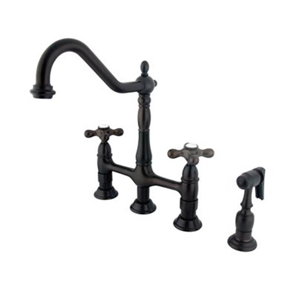 Elements of Design Oil-Rubbed Bronze Kitchen Faucet With Sprayer
