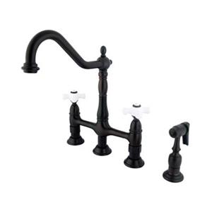 Elements of Design Oil-Rubbed Bronze Kitchen Faucet With Sprayer