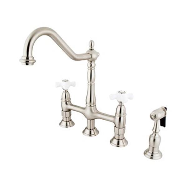 Elements of Design Satin Nickel Kitchen Faucet With Sprayer