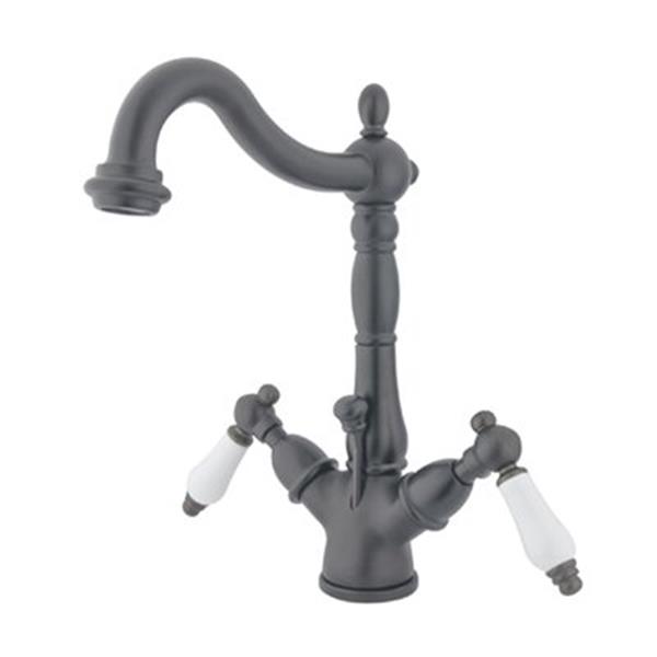Elements of Design Oil Rubbed Bronze Lever Handle Mono Deck Single Hole Faucet