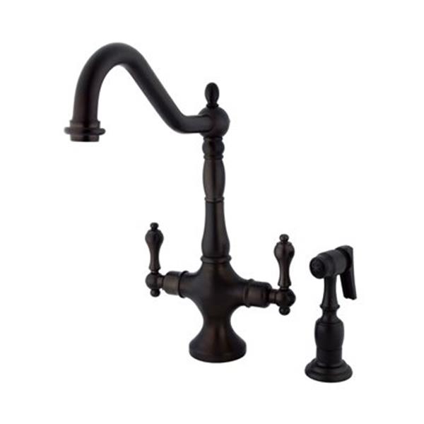 Elements Of Design Heritage Spread Oil Rubbed Bronze Two Handle Kitchen   330048261 MainImage 001 L 