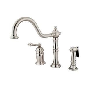 Elements of Design Satin Nickel Single Handle Kitchen Faucet With Sprayer