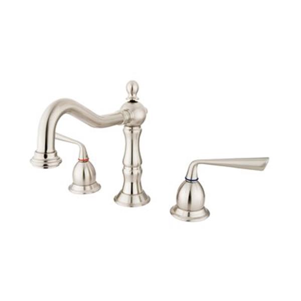 Elements of Design Silver Sage Nickel Widespread Lavatory Faucet