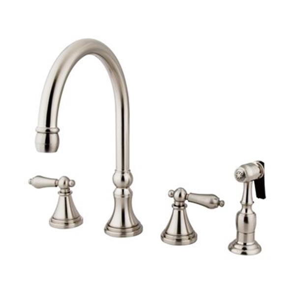 Elements Of Design Two Handle Nickel Kitchen Faucet With Sprayer   330048454 MainImage 001 L 