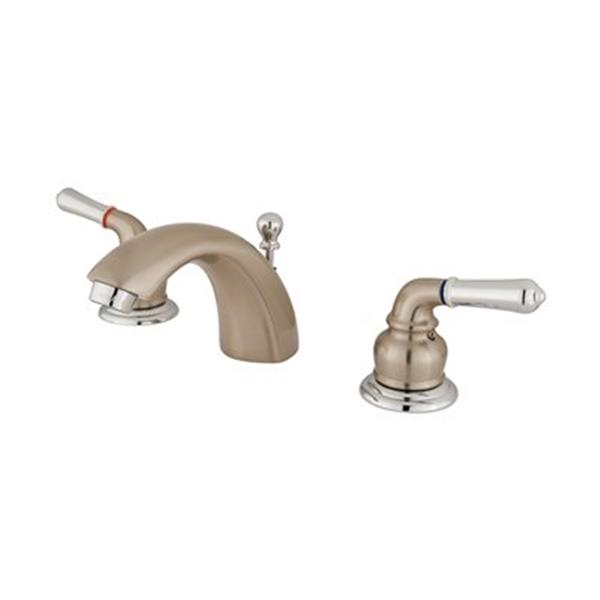 Elements of Design Nickle/Chrome Mini Widespread Faucet