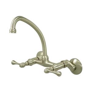 Elements of Design Hot Springs Satin Nickel Wall Mounted Kitchen Faucet