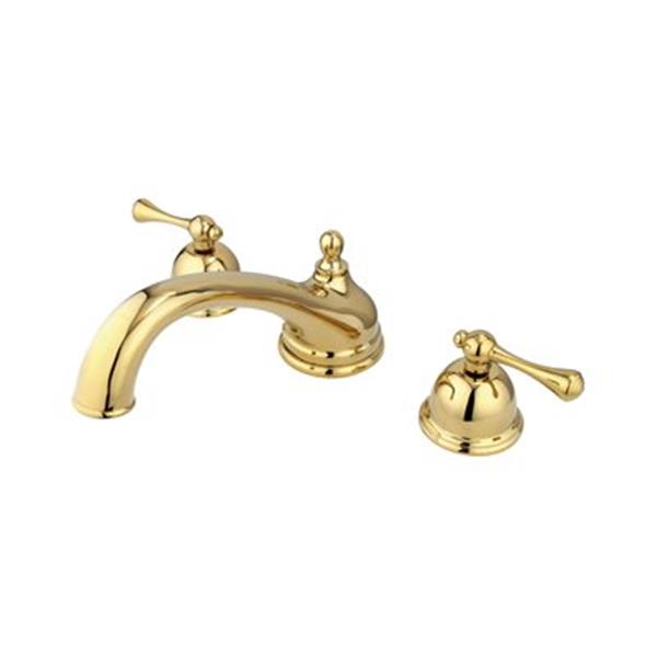 Elements of Design Chicago Polished Brass Widespread Roman Tub Filler