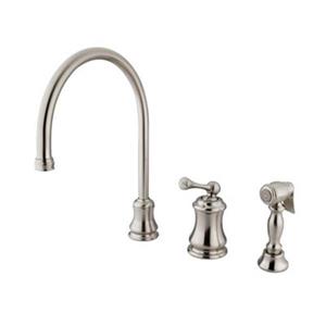 Elements of Design Chicago Nickel Widespread Single Handle Kitchen Faucet