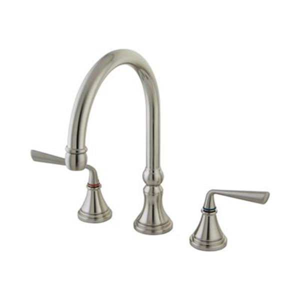 Elements of Design Silver Sage Satin Nickel Two Handle Kitchen Faucet