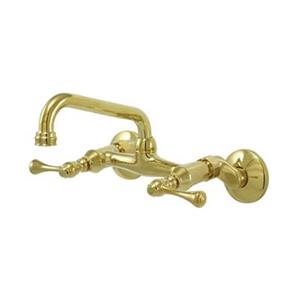 Elements of  Design Magellan Polished Brass Wall Mounted Kitchen Faucet