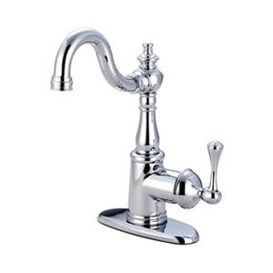 Elements of  Design English Vintage 11-in Chrome Single Lever Handle Bar Faucet