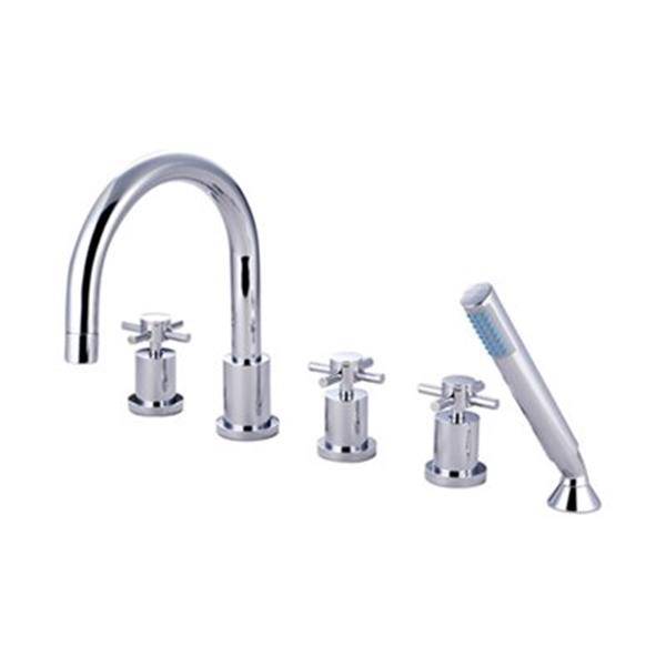 Elements of Design Concord Chrome Roman Tub Filler with Handheld Shower