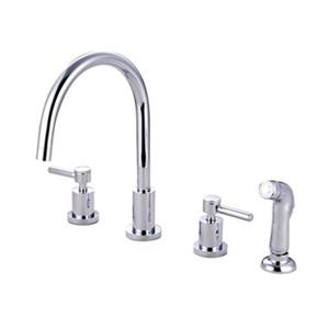 Elements of Design Concord 11.50-in Chrome Widespread Lever Handle Kitchen Faucet with Sprayer