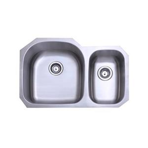 Elements of Design Centurion 31.50-in x 20.69-in Brushed Nickel Double Basin Kitchen Sink