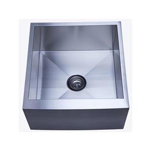 Elements of Design Denver 22.38-in x 21-in Brushed Nickel Apron Kitchen Sink