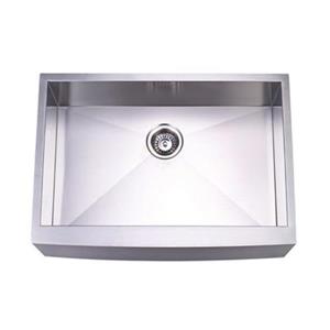 Elements of Design Denver Farmhouse 30-in x 21-in Brushed Nickel Apron Kitchen Sink