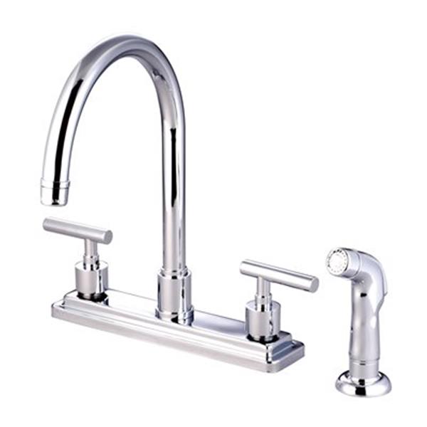 Elements of  Design Manhattan 12.50-in Chrome Two Handle Kitchen Faucet with Sprayer