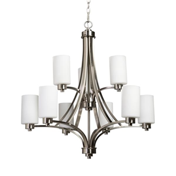 Artcraft Lighting Parkdale Polished Nickel 9-Light Chandelier