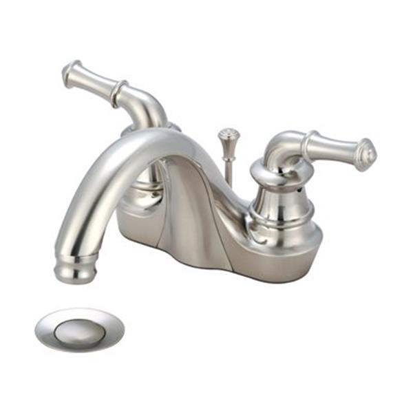 Pioneer Industries Del Mar Brushed Nickel Two Handle Centerset Faucet